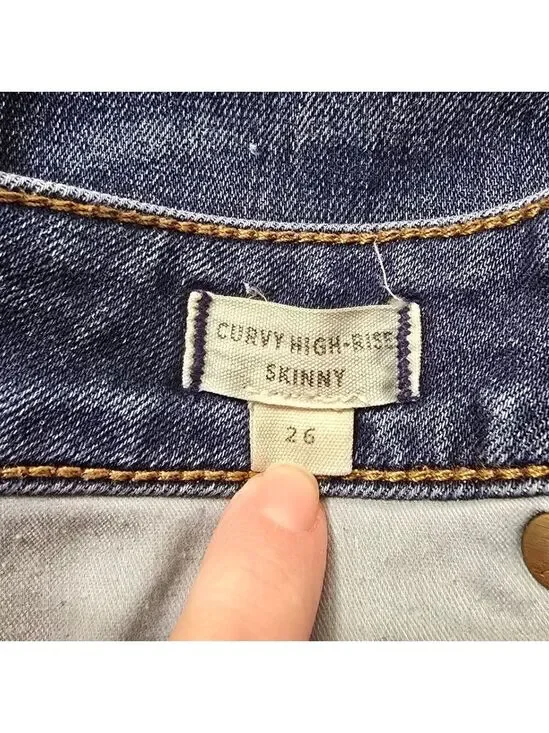 Madewell Curvy High-Rise Skinny Jeans in Danny Wash Sz 26 - Picture 7 of 14